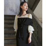 3wayドレープリボンシフォンタイトワンピースドレス | RUIRUE BOUTIQUE | 詳細画像6 