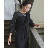 3wayドレープリボンシフォンタイトワンピースドレス | RUIRUE BOUTIQUE | 詳細画像8 