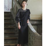 ブラック(BL) | 3wayドレープリボンシフォンタイトワンピースドレス | RUIRUE BOUTIQUE