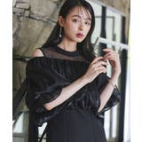 ブラック(BL) | 【2way】シャイニーオーガンTOPS&デコルテシアーマーメイドドレスセット | RUIRUE BOUTIQUE
