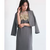 アッシュグレー(GY) | ボレロ＆フリルワンピセットアップ | RUIRUE BOUTIQUE