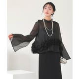 ブラック(BL) | シアーオーガンジートップス＆ストレッチキャミドレス | RUIRUE BOUTIQUE