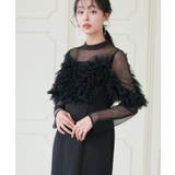 チュールフリルタイトワンピースドレス | RUIRUE BOUTIQUE | 詳細画像10