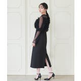 チュールフリルタイトワンピースドレス | RUIRUE BOUTIQUE | 詳細画像13