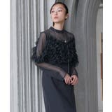 チュールフリルタイトワンピースドレス | RUIRUE BOUTIQUE | 詳細画像9