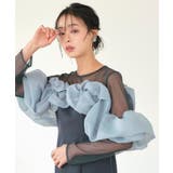 ボリュームラッフルフレアワンピースドレス | RUIRUE BOUTIQUE | 詳細画像17