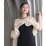ボリュームラッフルフレアワンピースドレス | RUIRUE BOUTIQUE | 詳細画像9
