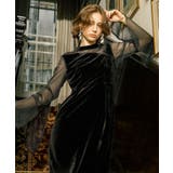 ブラック(BL) | フレアジャカードワンピースドレスセットアップ | RUIRUE BOUTIQUE