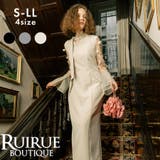 フラワーモチーフスリーブIラインワンピースドレス | RUIRUE BOUTIQUE | 詳細画像1