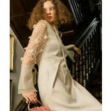 フラワーモチーフスリーブIラインワンピースドレス | RUIRUE BOUTIQUE | 詳細画像2
