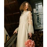 フラワーモチーフスリーブIラインワンピースドレス | RUIRUE BOUTIQUE | 詳細画像5