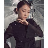 パールデザインドレープIラインワンピースドレス | RUIRUE BOUTIQUE | 詳細画像12