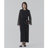 パールデザインドレープIラインワンピースドレス | RUIRUE BOUTIQUE | 詳細画像14