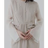パールデザインドレープIラインワンピースドレス | RUIRUE BOUTIQUE | 詳細画像20