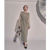 パールデザインドレープIラインワンピースドレス | RUIRUE BOUTIQUE | 詳細画像6