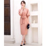 コーラル(P) | ロング＆リーンシルエットが美しいバルーンスリーブワンピース | RUIRUE BOUTIQUE