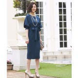 ピーコックブルー(Z) | ロング＆リーンシルエットが美しいバルーンスリーブワンピース | RUIRUE BOUTIQUE