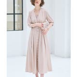 ライトベージュ(BE) | 2wayフロントボタンタックワンピース | RUIRUE BOUTIQUE