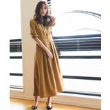 マスタードイエロー(BR) | 2wayフロントボタンタックワンピース | RUIRUE BOUTIQUE