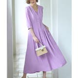 ラベンダー(PPU) | 2wayフロントボタンタックワンピース | RUIRUE BOUTIQUE