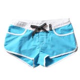 サックス×ホワイト | 水着 体型カバー レディース | SAFS WOMEN