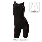 ブラック×ピンクステッチ | 競泳水着 レディース フィットネス水着 | SAFS WOMEN
