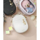 ホワイト | 《推し事バッグ》クリアポケット付きぬいぐるみチャームポーチショルダーバッグ | & chouette