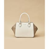 オフホワイト | レザーコンビ ボストンバッグ | Samantha Thavasa