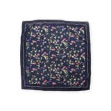 ネイビー | フラワーモチーフ スカーフ | Samantha Thavasa