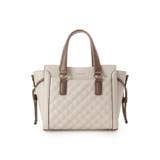 オフホワイト | キルティングバイカラーハンドバッグ | & chouette