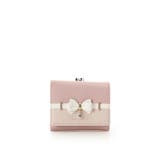 ピンク | バイカラーアクセントリボン折財布 | SAMANTHAVEGA