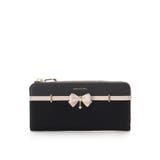 ブラック | バイカラーアクセントリボン長財布 | SAMANTHAVEGA