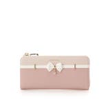 ピンク | バイカラーアクセントリボン長財布 | SAMANTHAVEGA