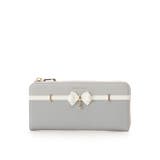 ライトブルー | バイカラーアクセントリボン長財布 | SAMANTHAVEGA