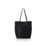 ブラック | キャンバス風バイカラートートバッグ | & chouette