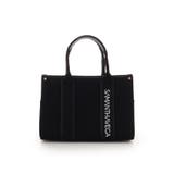 ブラック | 新色ロゴテープキャンバスハンドバッグ（小） | SAMANTHAVEGA