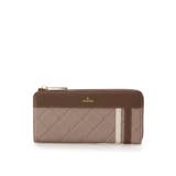 ベージュ | 型押しモノグラム スポーティーラインラウンド長財布 | & chouette