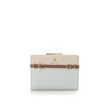 ライトブルー | ベルトデザイン バイカラー口金折財布 | & chouette