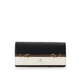 ブラック | ベルトデザイン バイカラーかぶせ長財布 | & chouette