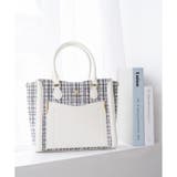 ホワイト | 新色ツイードダイヤカットハンドバッグ | SAMANTHAVEGA