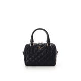 ブラック | ダブルステッチダイヤキルトハンドバッグ | SAMANTHAVEGA