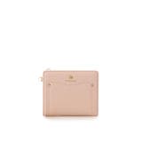 ピンクベージュ | デザインステッチ 配色シンプル折財布 | & chouette