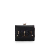 ブラック | アクセントリボン 折財布 | SAMANTHAVEGA