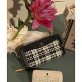 ブラック | バイカラーツイード コインスルー長財布 | & chouette