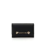 ブラック | アクセントビジューカードケース | SAMANTHAVEGA