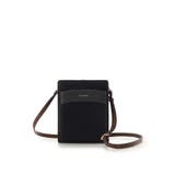 ブラック | 型押しモノグラム スクエアショルダーバッグ | & chouette