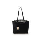 ブラック | ハンドル金具ツイード トートバッグ | & chouette