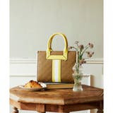 ブラウン | 型押しモノグラム センターライントートバッグ(小) | & chouette