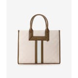 オフホワイト | 型押しモノグラム センターライントートバッグ(大) | & chouette