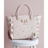 ピンク | サイドレースアップリボンビジューフラッター | SAMANTHAVEGA